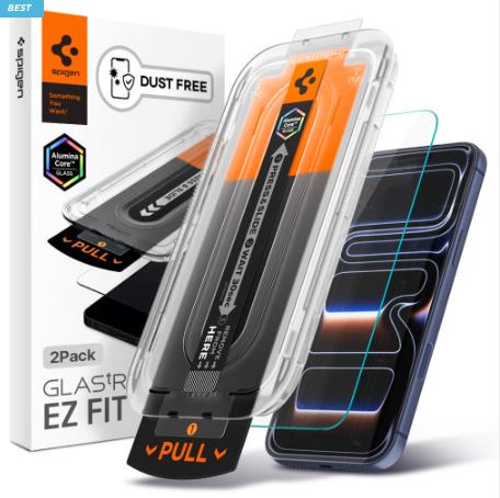  “먼지 걱정 없는 강화유리 액정보호! 스피겐 GLAS.tR EZ Fit 아이폰17 프로 보호필름”