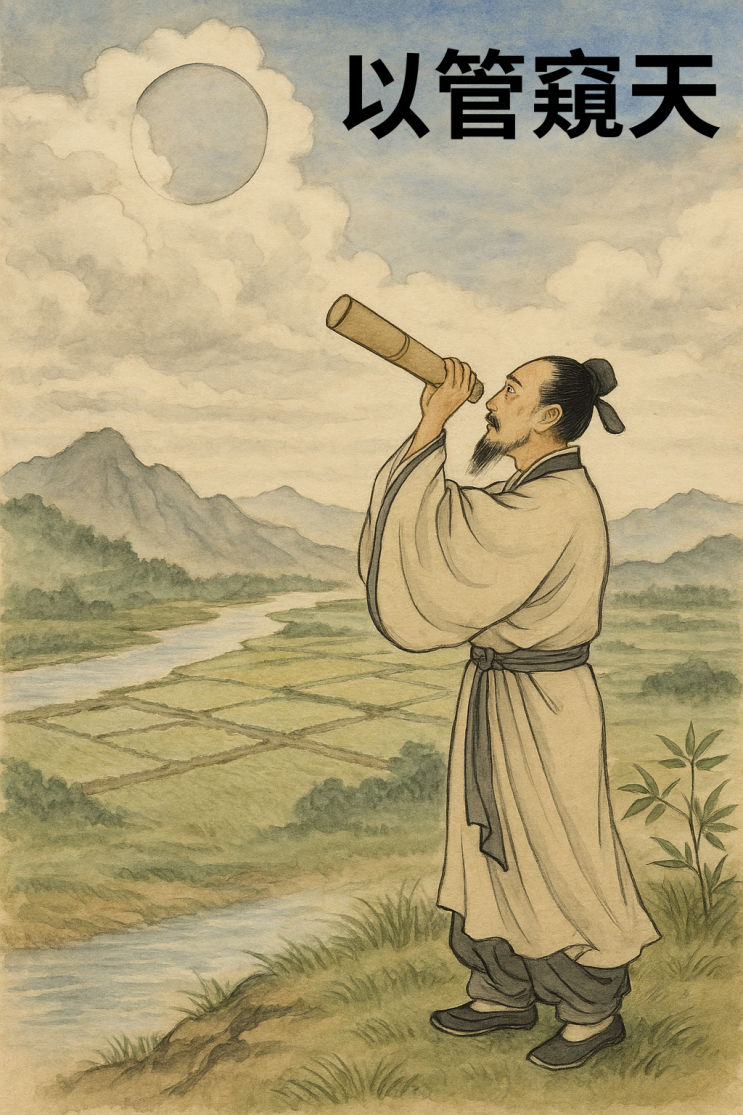   이관규천(以管窺天) — 대롱으로 하늘을 본다