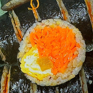 재료 세가지 초간단 당근김밥 레시피, 전주 오선모김밥 따라하기