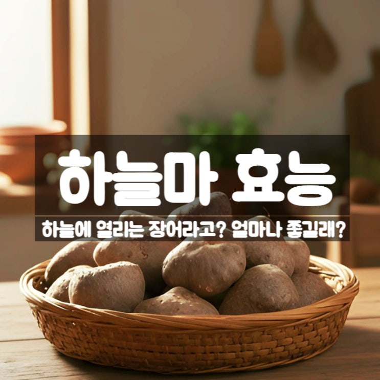  하늘마 효능 부작용 주스 죽 즙 맛 먹는법 - 알레르기 주의하세요