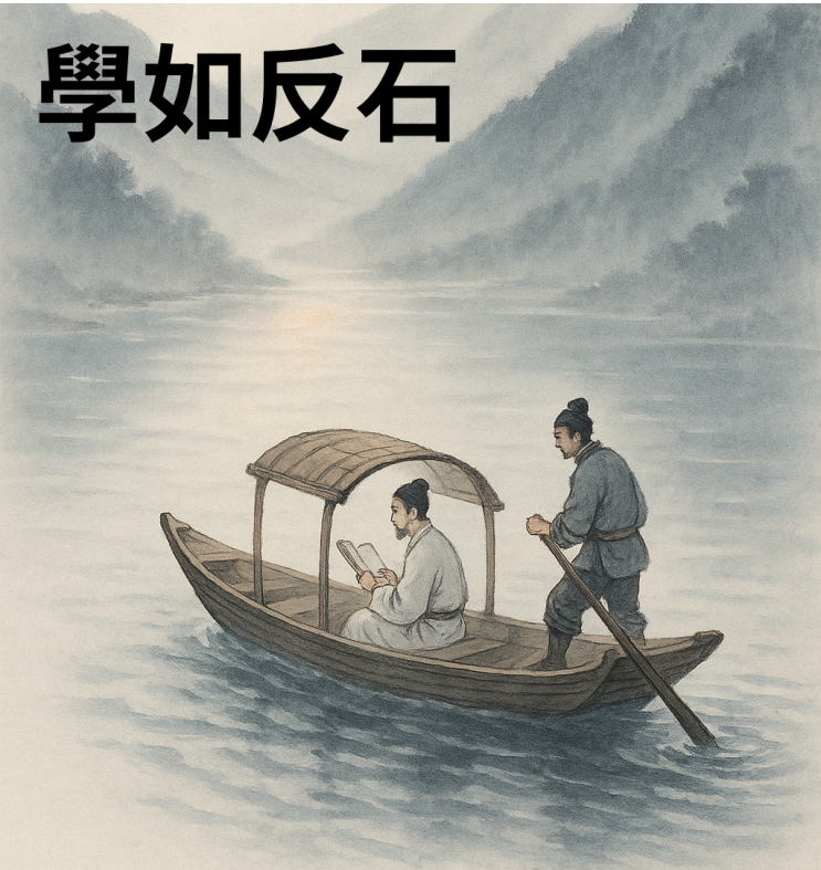   학여반석(學如反石) — 배움은 거꾸로 가는 배와 같다