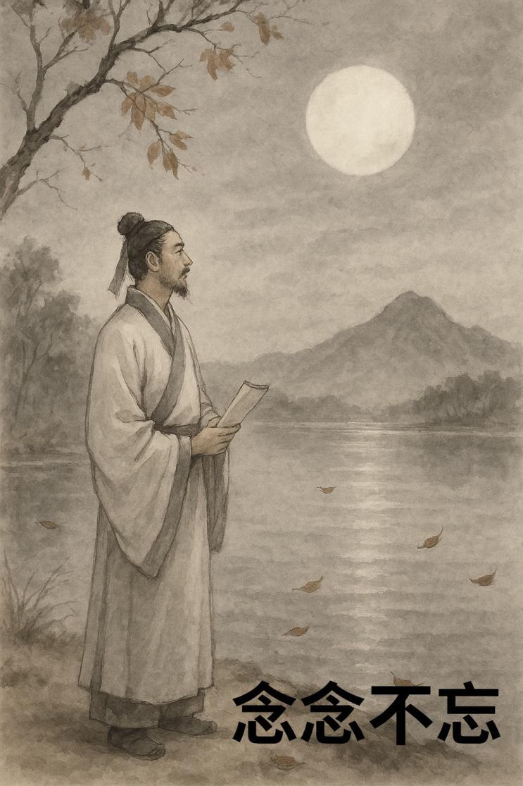   염념불망(念念不忘) — 마음에 새긴 그 생각은 잊히지 않는다