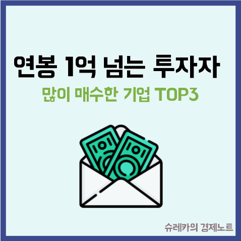  연봉 1억이 넘는 직장인이 최근 많이 매수한 기업 TOP3