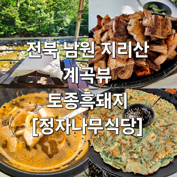  전북 남원 계곡뷰 직화 토종흑돼지 맛집 '정자나무식당'