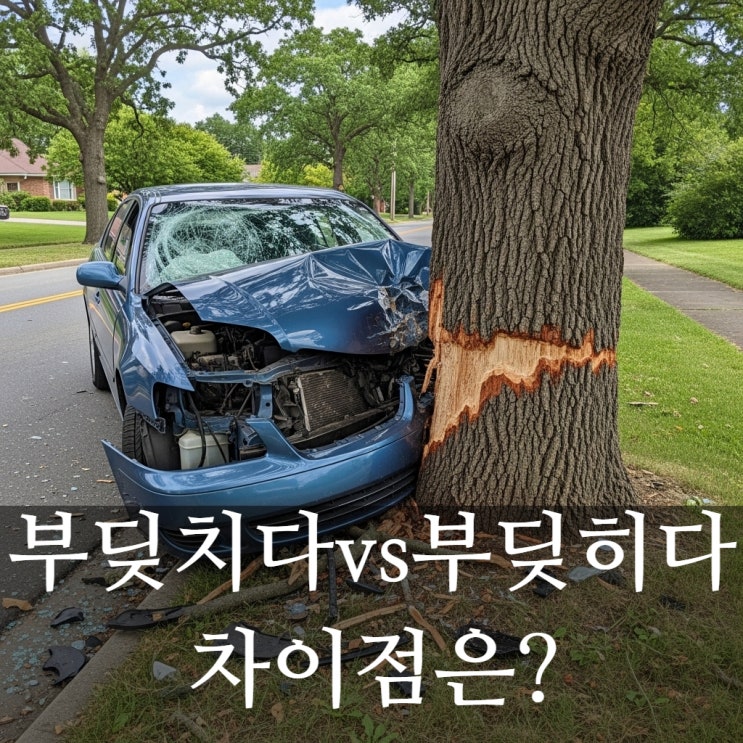  부딪히다 부딪치다 올바른 표준어 차이점은?