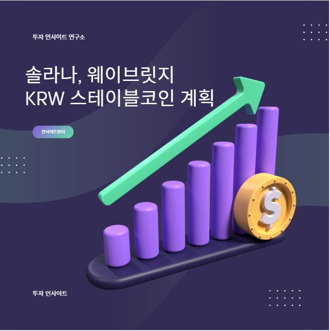 <b>솔라나</b>-웨이브릿지 ‘KRW <b>스테이블코인</b>’ 발행 임박! 핀테크... 