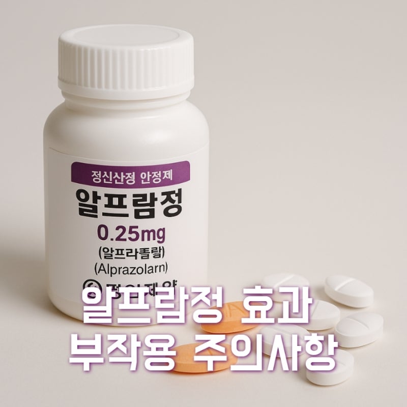알프람정 0.25mg 0.5mg 0.4mg 0.125mg 효과 부작용 장기복용 주의사항