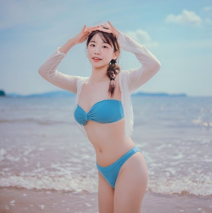  "사랑스러워.." 전 삼성 치어리더 심유이, 휴양지 비키니 코디