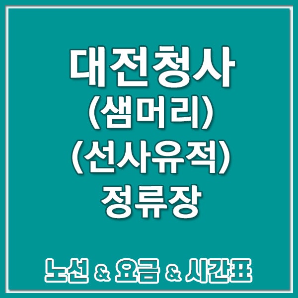 대전청사 버스 시간표 샘머리 선사유적 둔산 시외버스 고속버스 정류장