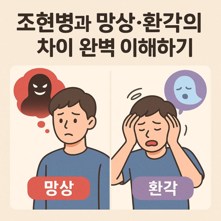  조현병과 망상·환각의 차이 완벽 이해하기 – 정신의 혼란 속 진짜 현실 찾기