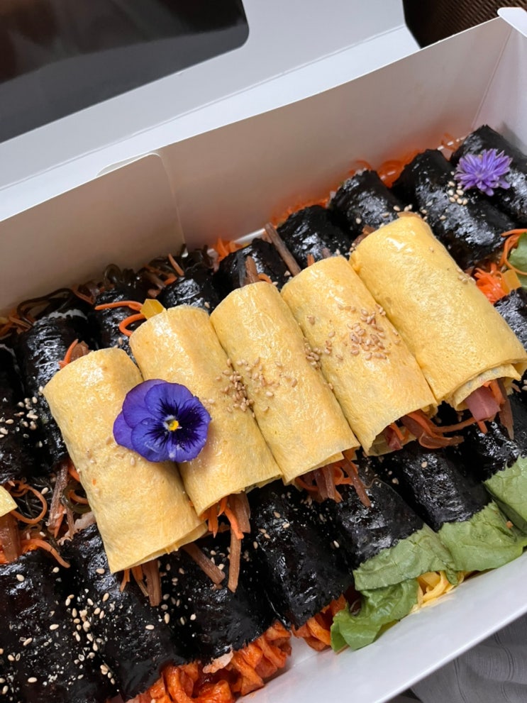  부산 해운대역 맛집 분식 먹자골목 바다김밥 웨이팅 후 포장