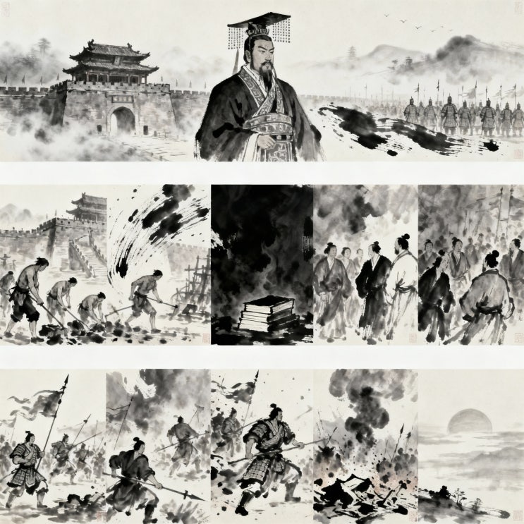  그림 삼자경 완벽 해설, 삼자경 51장 진나라의 통일과 멸망