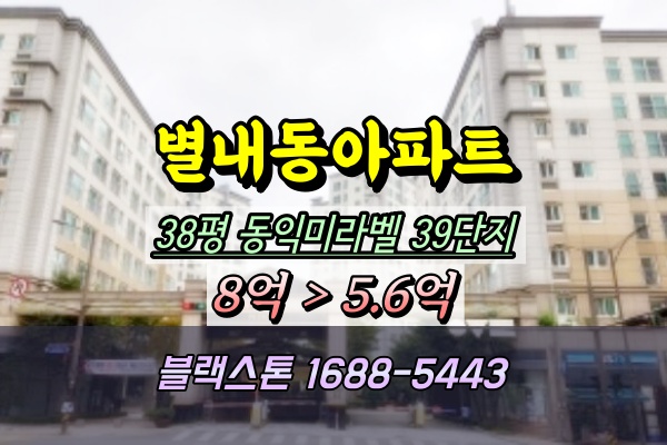  별내동아파트 동익미라벨 39단지 경매 38평형