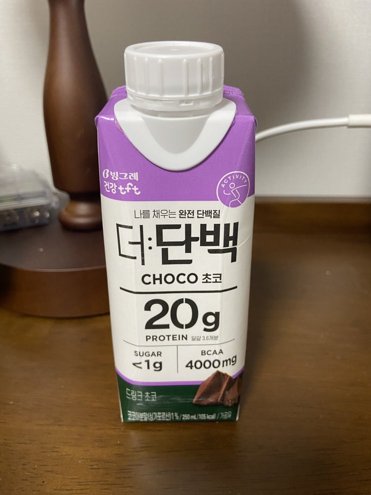  편의점 프로틴 음료 더단백 초코맛 솔직 리뷰