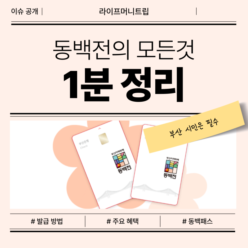 동백전 발급/ 재발급 방법 및 혜택 정보 총정리