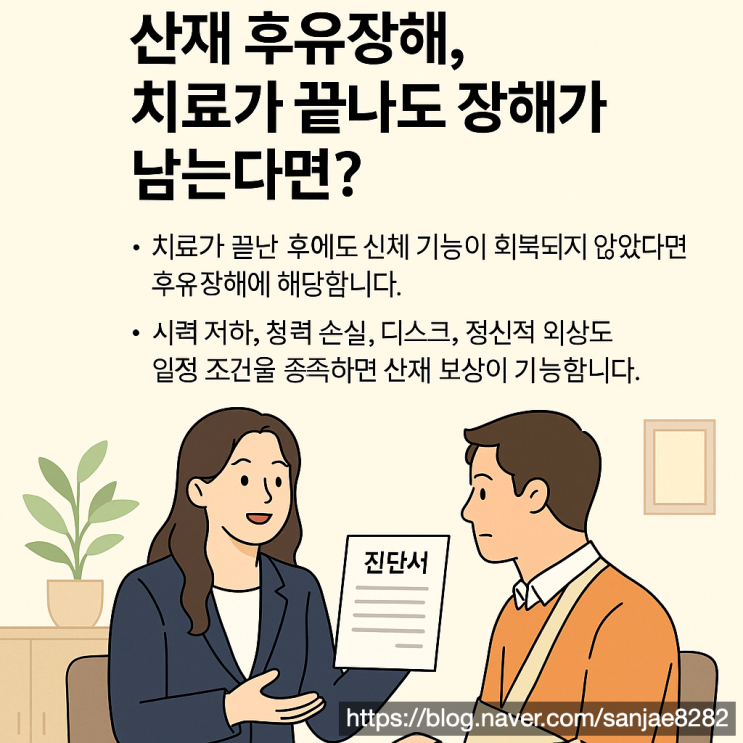  산재 종결 후 통증이 남았다면, 후유 장해 보상 가능성 있습니다