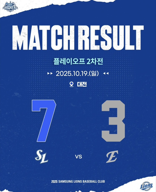 ‘<b>가을</b> 징크스? 이제 없다!’ <b>최원태</b> 완벽투! 삼성, 한화 7-3 제압