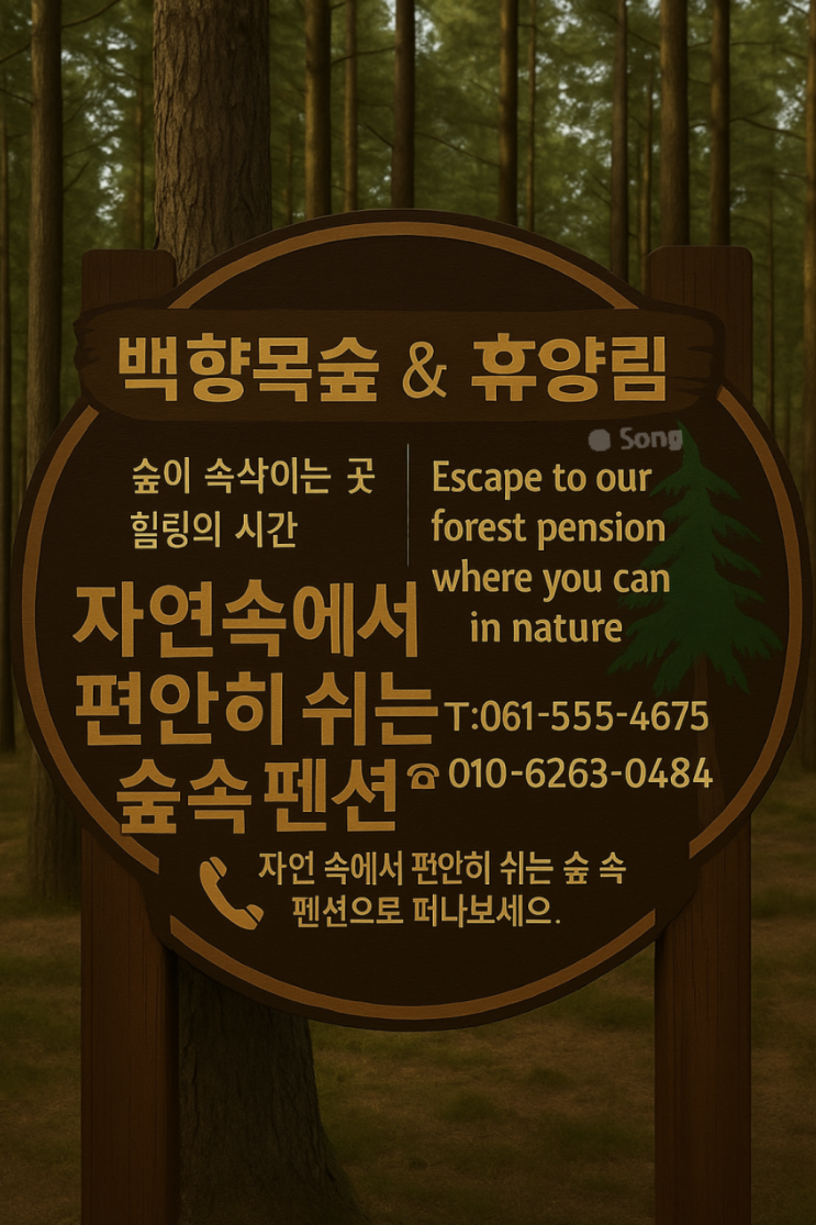  전남펜션 백향목숲휴양림  자연 속 힐링 여행