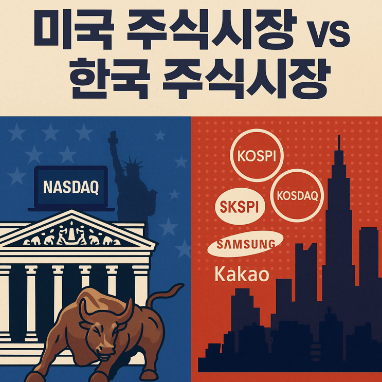  미국 주식시장과 우리나라 주식시장의 차이점 알아보니