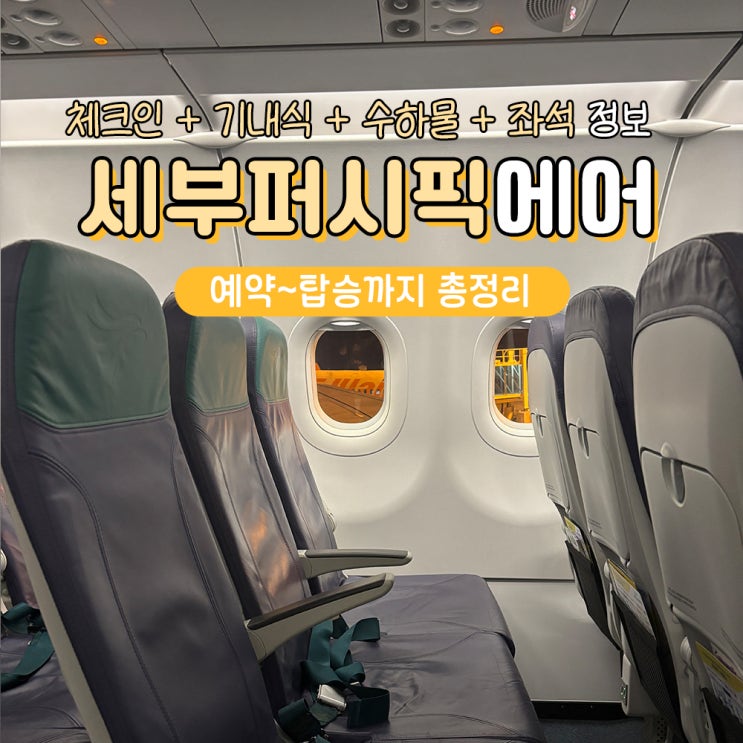  세부퍼시픽항공 탑승 후기 (체크인, 기내식, 수하물, 좌석)