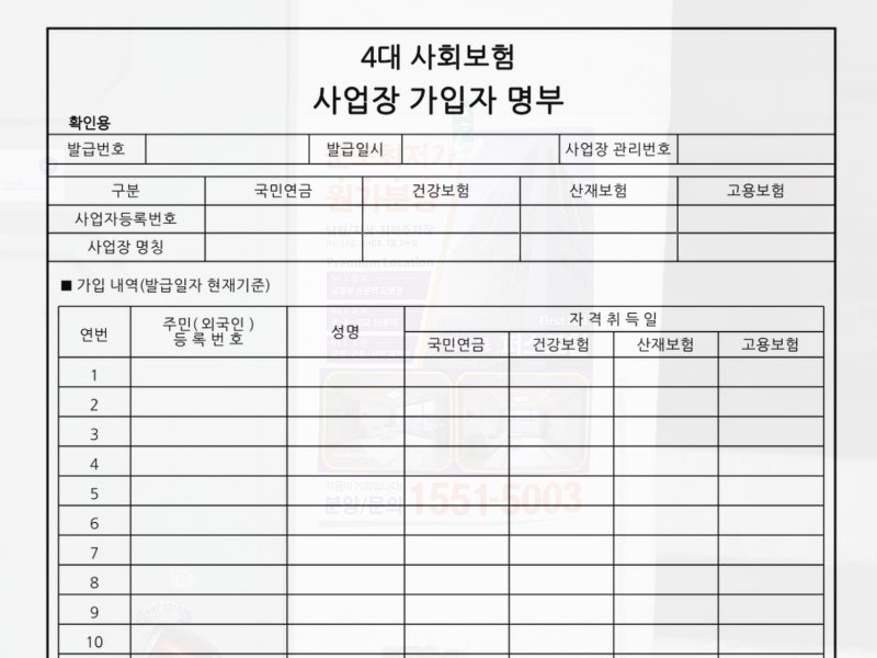 4대보험 가입자명부 인터넷 발급 출력 방법까지 정리