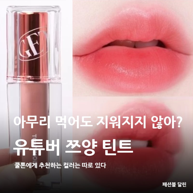 쯔양 틴트 토니모리 쿨톤 웜톤 찰떡인 색상 공개