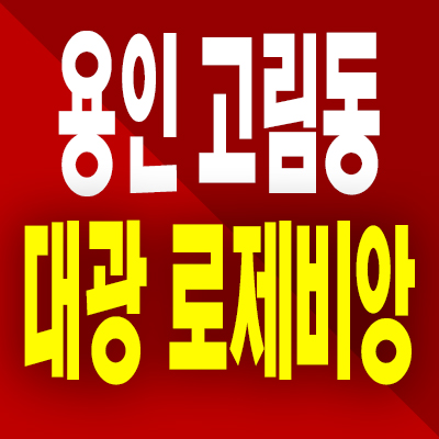  용인 고림동 대광로제비앙 분양가 고진역 고림지구 미분양아파트