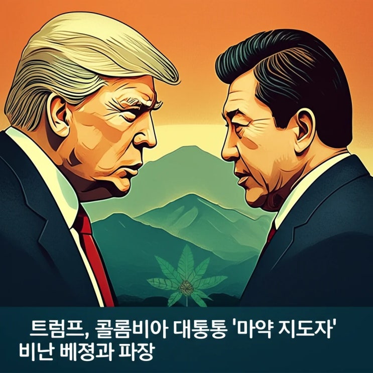 <b>트럼프</b>, <b>콜롬비아</b> 대통령 '<b>마약</b> 지도자' 비난 배경과 파장