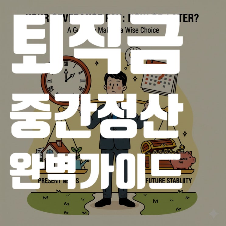  퇴직금 중간정산 조건, 방법, 서류 완벽 가이드 (2025년 최신판, 신청 사유 7가지 총정리)