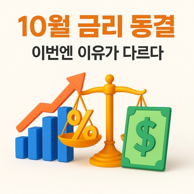  10월 금리 동결. 집값은 치솟고 환율은 요동, 한은은 왜 안 내리나?