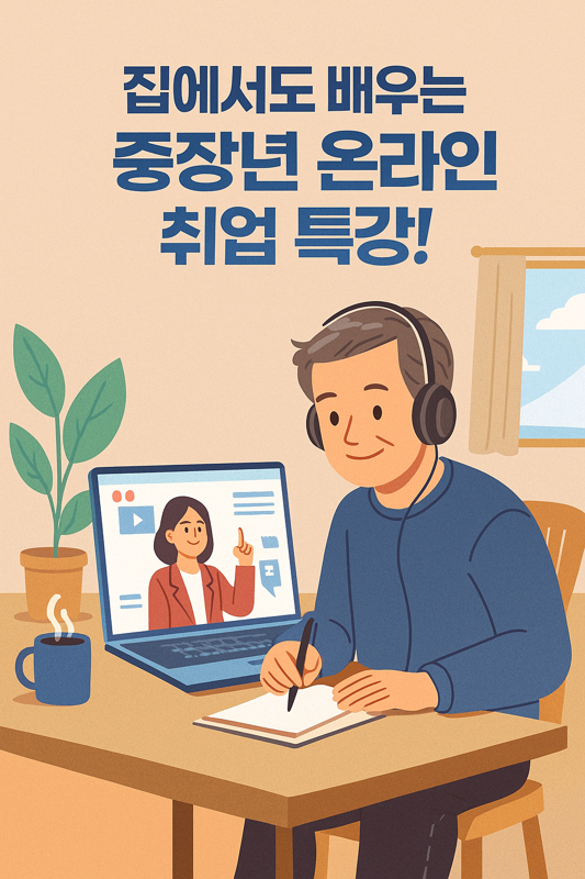   중장년 온라인 취업 특강!: 집에서도 배우고, 새로운 일자리 기회를 잡다