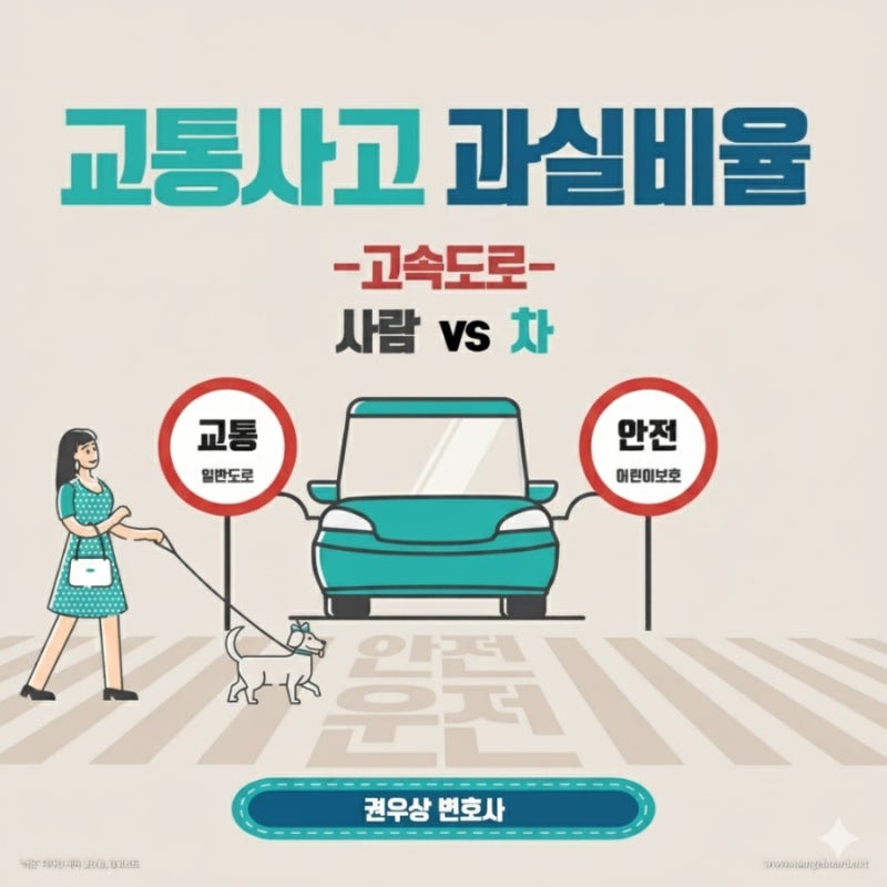[차 대 사람] 고속도로에서 작업 중인 보행자를 차가 충격했을 때, 과실비율은? 관련 이미지 1