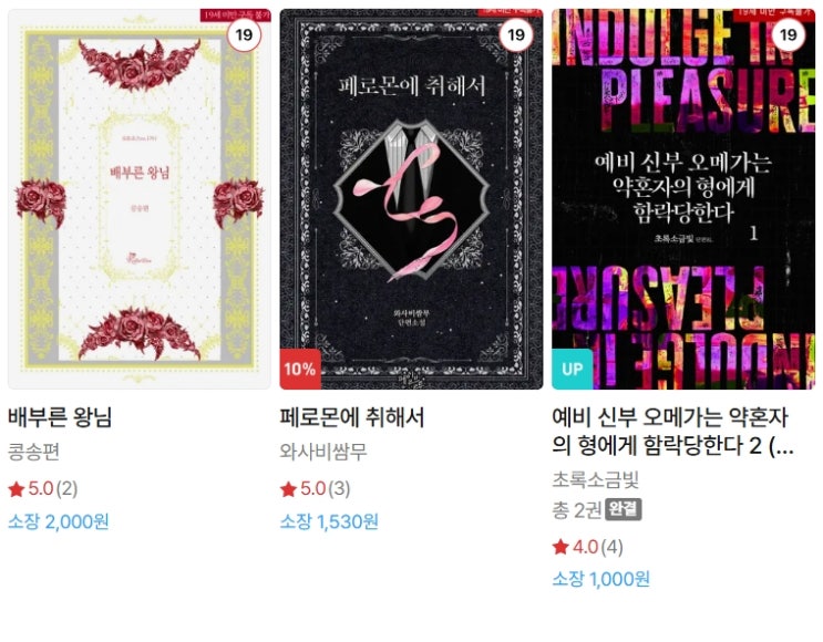  BL소설 신간) 25년 10월 20일 신간