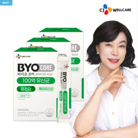  “국산 고함량 프로바이오틱스 – CJ 바이오코어 건강한 생유산균 100억 3개월분”
