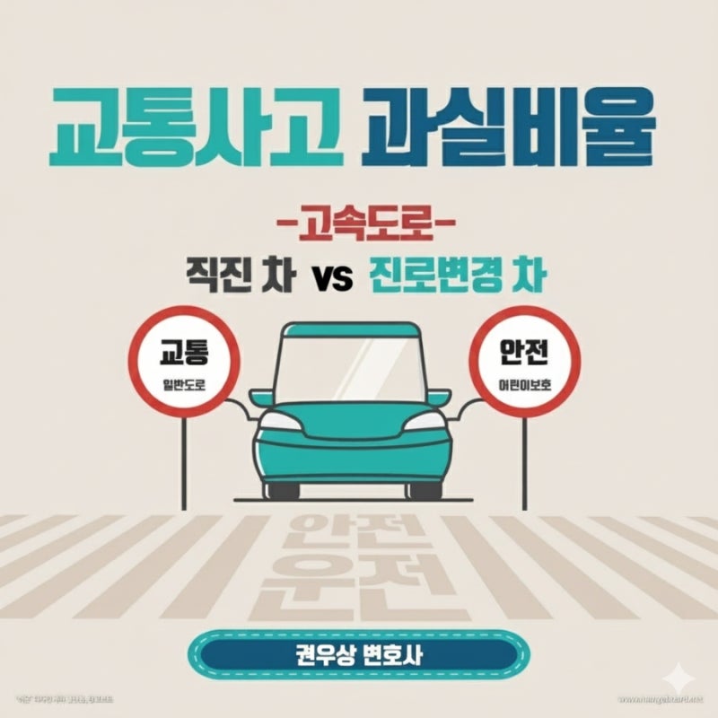[차 대 차] 고속도로를 주행하던 중 진로변경한 차량과 충돌한 경우, 과실비율은? 관련 이미지 1