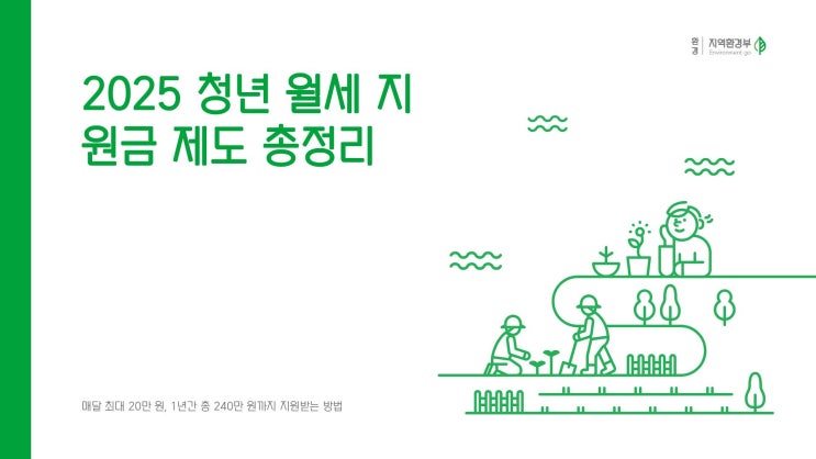 최대 월 20만 원! 2025 청년 월세 지원금 조건 총정리