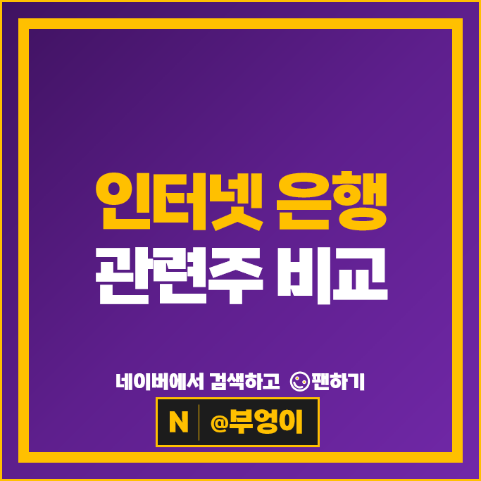 인터넷 은행 관련주 NH투자증권 카카오뱅크 주가 알서포트 예스24 주식