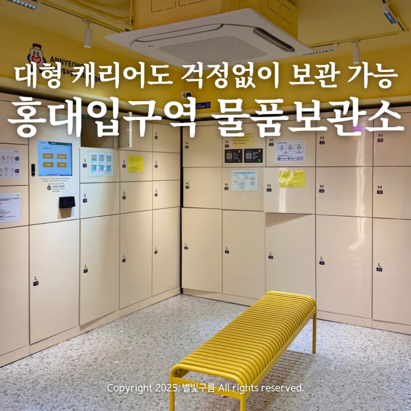 대형 캐리어도 OK? 홍대입구역 물품보관함 직접 이용해 봤어요