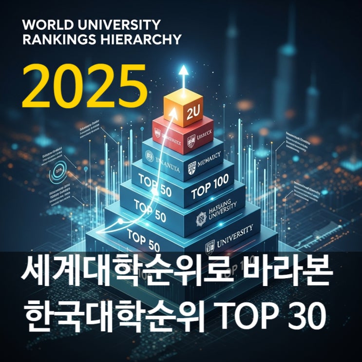  세계대학순위로 바라본 국내 전국 대학순위 30위