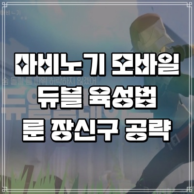  마비노기 모바일 듀얼블레이드 룬 장신구 듀블 공략