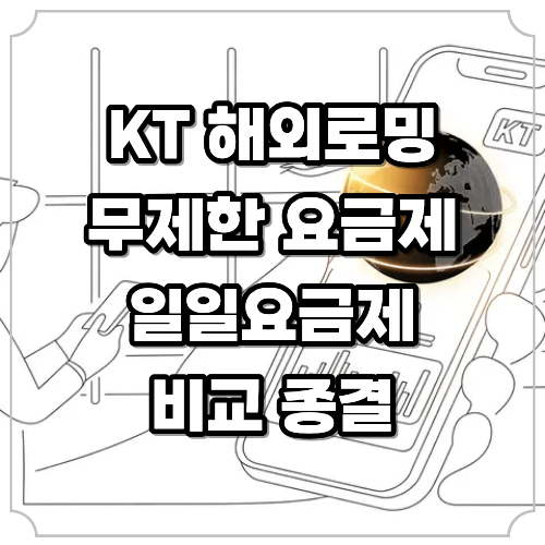 KT 해외로밍 무제한 요금제 vs 일일요금제, 어떤 게 더 이득일까?