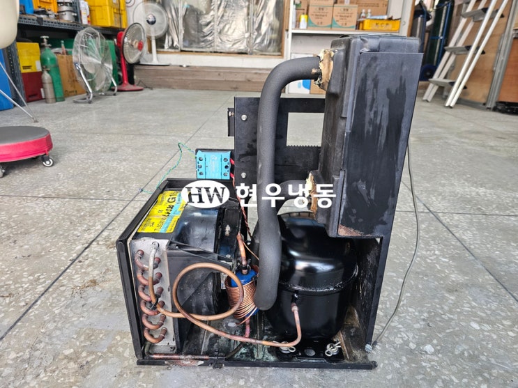  울산냉장고수리 소형칠러냉각기 콤프레샤 드라이어 모세관 교체수리