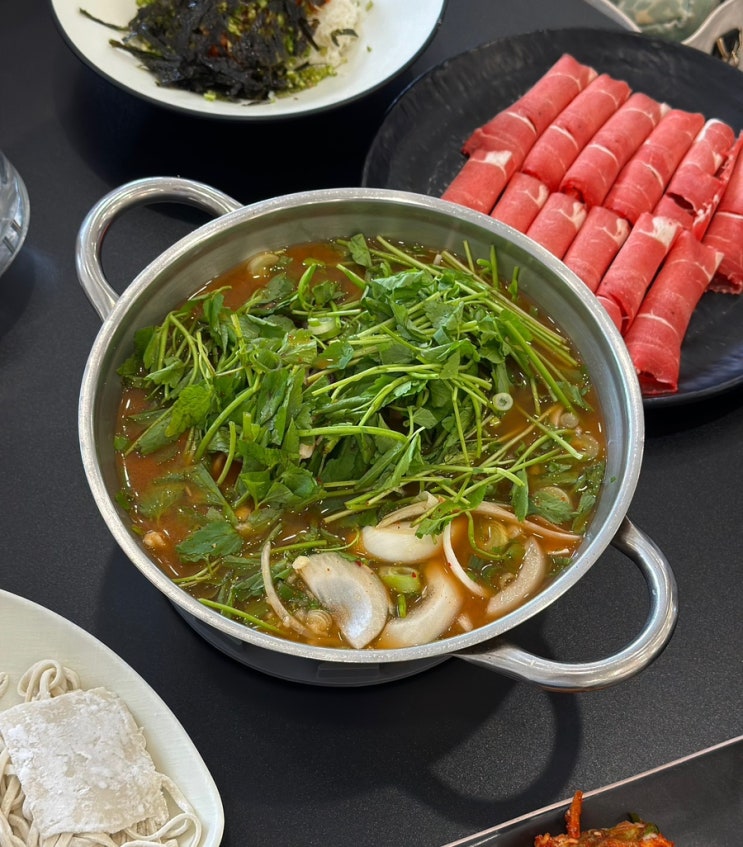  윤우재 고기리샤브 칼국수 동천동맛집, 수지 샤브맛집