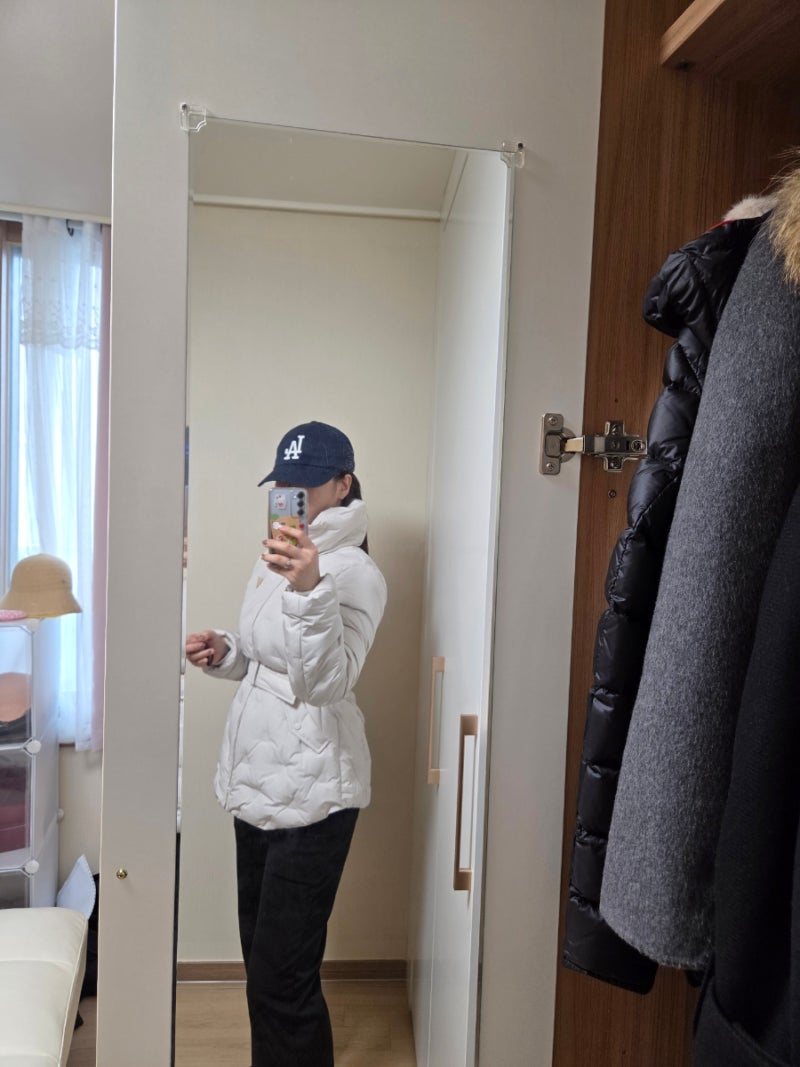 겨울패딩추천 게스패딩 핫멜트 뉴하프다운 여성용 솔직후기