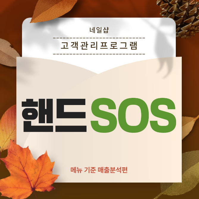  [네일샵고객관리프로그램 핸드SOS] 메뉴 기준으로 방문분류별 매출분석하는 방법
