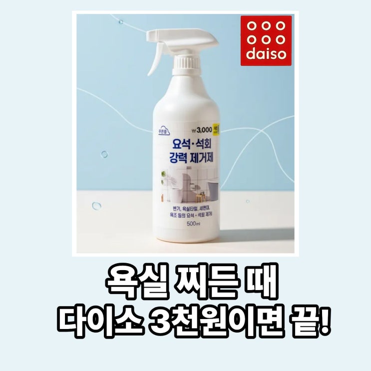  욕실 찌든 때 제거제 3천원으로 해결! 다이소 핫템 후기