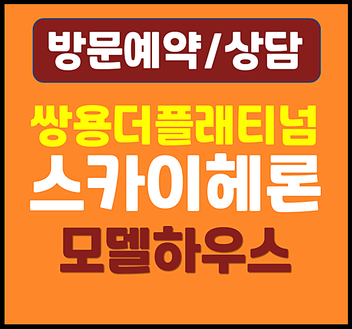  평택 쌍용 더플래티넘 스카이헤론 모델하우스