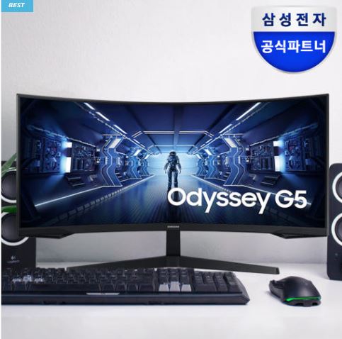  “삼성 오디세이 G5 C34G55T 34인치 1000R 곡면 게이밍 모니터 | WQHD 165Hz 울트라와이드”