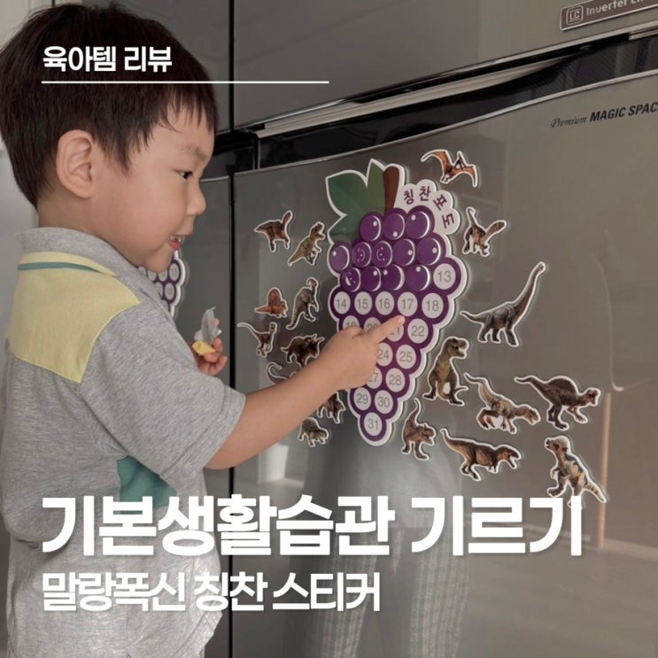  아이 습관 만들기, 말랑폭신 칭찬포도 스티커 리뷰
