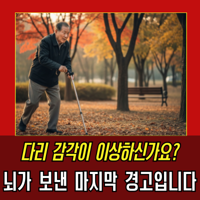  "설마 다리 때문일 줄이야"… 뇌졸중의 진짜 첫 경고
